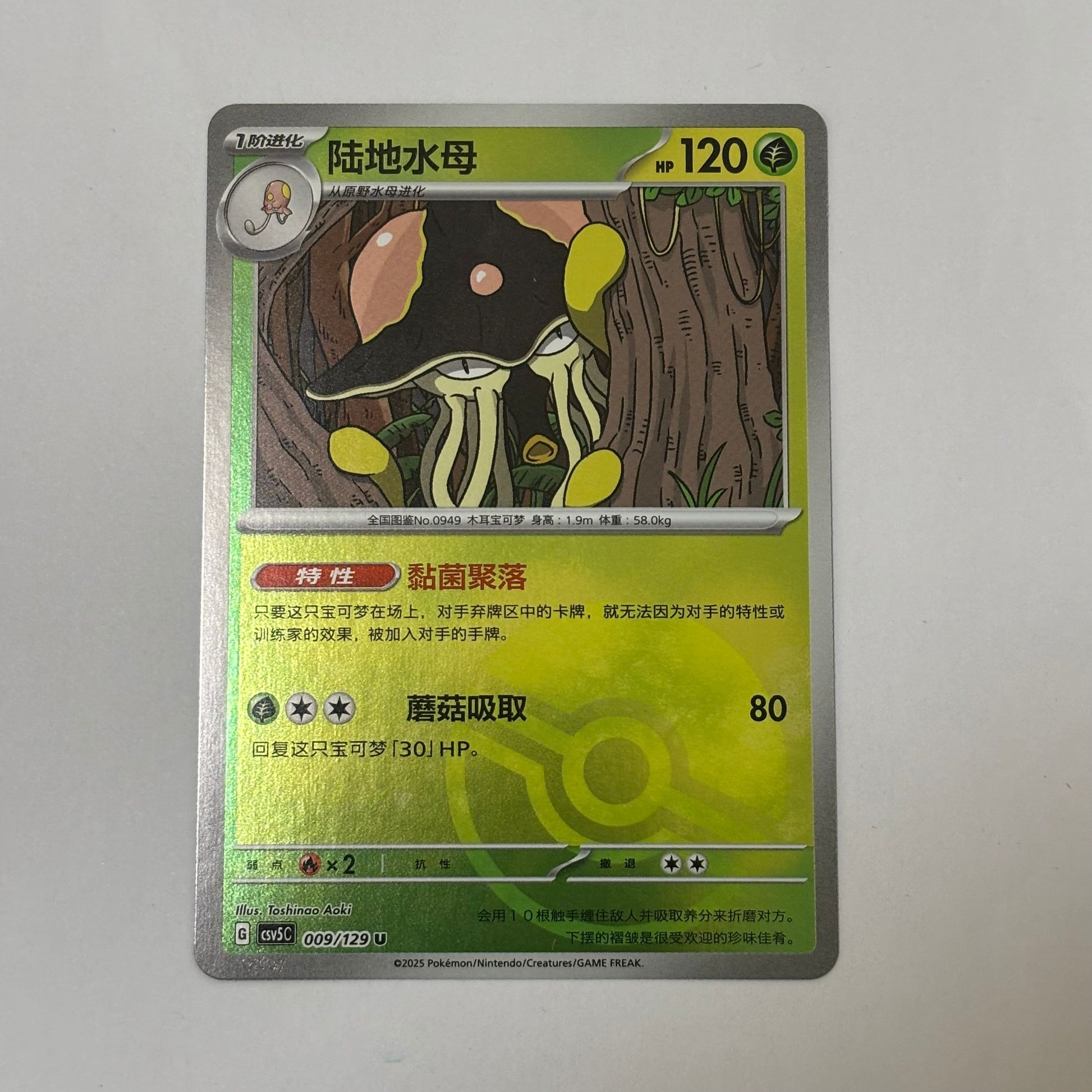 129 pokemon card Pokemon Card 2025 S-Chinese Toedscruel csv5c 009/129 poke ball Holo MN – Treasure Cat Card